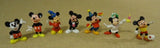 Disney Mickey Mouse Figurines 3-in Quantity 7 Multicolor Plastic Vintage -- Used