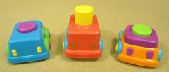 Fisher-Price Babys Traffic Set of 3 Fire Truck Mail Van Car -- Used