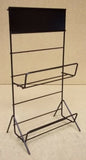 Commercial Wire Rack with Sign Holder 18in x 9 1/2in x 6 1/2in Black Steel -- Used