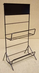 Commercial Wire Rack with Sign Holder 18in x 9 1/2in x 6 1/2in Black Steel -- Used