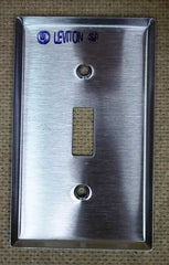 Leviton Single Switch Cover 4 1/2in x 2 3/4in Stainless Steel -- New