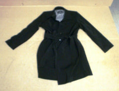 London Fog Medium Womens Coat Black Polyester Acrylic -- Used