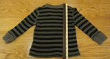 Place Authentic Sportswear Long Sleeve Shirt Boys 18M Toddler Black/Gray Stripes -- Used