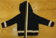 Dylan & Addy Hooded Sweater Boys 6-9M Infant Cotton Black Red White -- Used