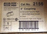 Raco 2156 Conduit Coupling 4in Set Screw Type Rigid EMT IMC Steel -- New