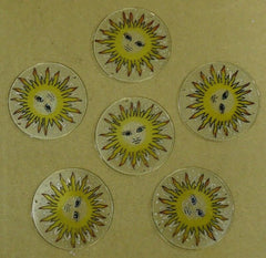 Painted Glass Sun Catcher Face In Sun Qty 6 Window Hang 2 Holes CL8Y