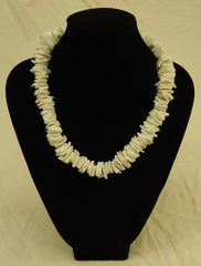 Designer Shell Necklace Barrel Clasp 18-in Ivory -- New