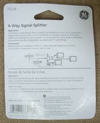 GE 73219 4-Way Signal Splitter 5-900MHz -- New