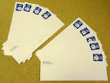 USPS Scott UO74 22c Envelopes Watermark Official Business Lot of 9 Blue -- New