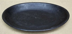 Platter 10in Oval Black Plastic