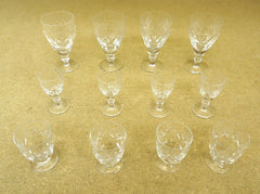 Etched Crystal Wine Glasses (3 sets of 4)