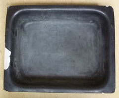 Commercial Grade Food Pan Half Size 13in x 11in x 2.75in 4qt Stainless Steel Black Enamel -- Used