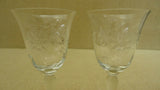 Pair of Etched Crystal Goblets