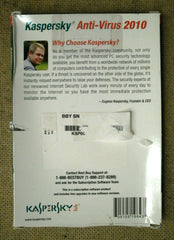 Kaspersky Anti-Virus 2010 -- Used