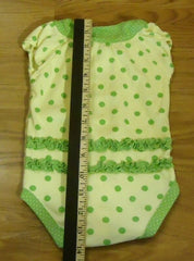 Carter's One Piece Onesie Girl 6M Cotton Green/Pink Butterfly -- Used