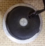 Standard Electrical Item Black Metal Disk With Wire -- Used