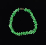 Designer Shell Bracelet Barrel Clasp 10-in Green -- New