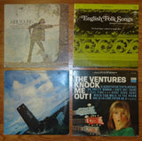 Record Albums Qty 4 Neil Young English Folk The Ventures Three Dog Night -- Used