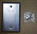 Standard Blank Outlet Cover 4 1/2in x 2 3/4in Stainless Steel -- New