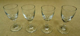 Set of 4 Clear Glass Goblets