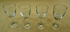 Set of 4 Clear Glass Goblets