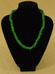 Designer Shell Necklace Barrel Clasp 18-in Green -- New