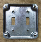 Raco 4in Square Two Gang Double Switch Cover Steel -- New