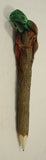 Handmade Carved Iguana Raw 8-in Stick Wood Pencil -- New