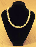 Designer Shell Necklace Barrel Clasp 18-in Ivory -- New