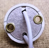 Standard Electrical Item White Disk With 2 Wires -- New