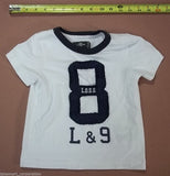LOGG H&M Boys T Shirt 12-24m Toddler White #8 L&9 -- Used