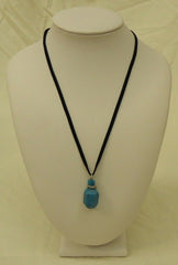Designer Turquoise Necklace Lobster Claw Clasp Adjuster Chain 16-18-in -- New