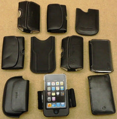 Standard Smartphone Device Holders Plastic Leather Faux Batch of 10 -- Used