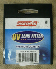 Digipower FL-UV58 58mm UV Lens Filter -- New