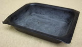 Commercial Grade Food Pan Half Size 13in x 11in x 2.75in 4qt Black Enamel Stainless Steel -- Used