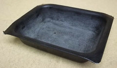 Commercial Grade Food Pan Half Size 13in x 11in x 2.75in 4qt Black Enamel Stainless Steel -- Used