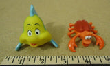 Disney Little Mermaid Toys Set of 7 Ariel Eric Flounder Sebastian Triton Ursula Flotsam -- Used