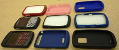 Standard Silicone Skin Cases For Blackberry HTC Smartphones 9 Count Multicolor -- Used