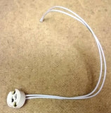 Standard Electrical Item White Disk With 2 Wires -- New