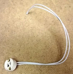 Standard Electrical Item White Disk With 2 Wires -- New