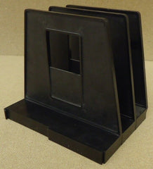 Standard Desktop Folder Organizer 9in x 8in x 6in Plastic Brown/Black -- Used