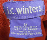 IC Winters Womens Bathrobe Size Medium Red Polyester -- Used