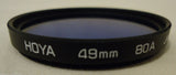 Hoya Camera Lens 49mm 80A -- Used
