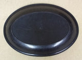 Platter 10in Oval Black Plastic