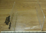 Jewelry Display Stands Clear Plastic Qty 3 Wood Trays Qty 2 -- Used