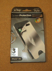 iFrogz IP4GSP3-MIR iPhone 4G 3 Pack Mirrored Screen Protectors -- New