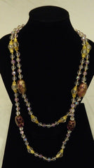 Designer Purple Beaded Necklace 52-in Qty of 3 -- New