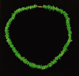 Designer Shell Necklace Barrel Clasp 18-in Green -- New