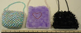 Designer Girls Beaded Sequin Purses Qty 6 Purple Pink White Black -- New