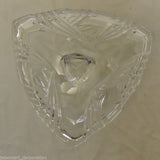 Triangle Candy Dish with Lid 7x7x7in Crystal